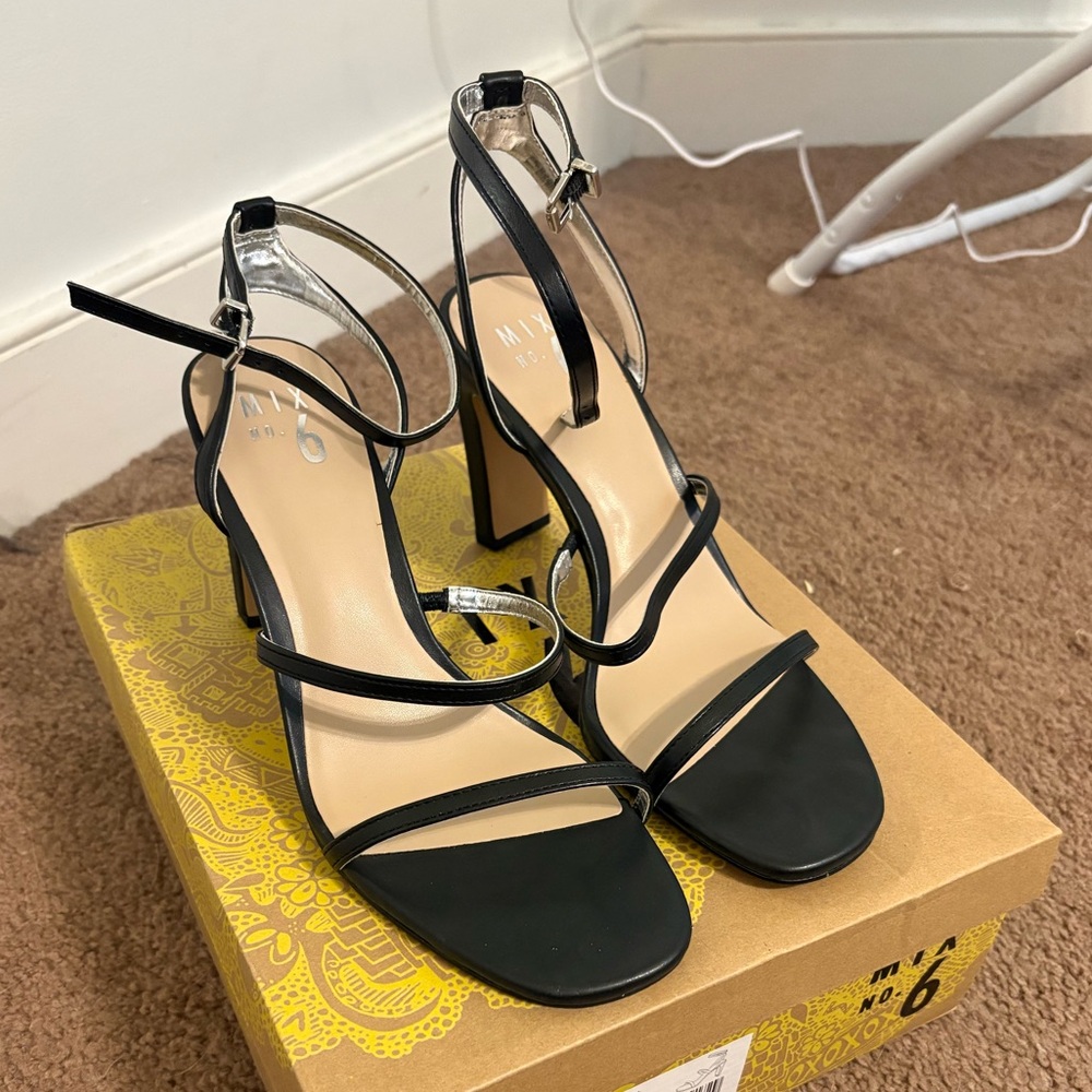 Black Strappy Heels